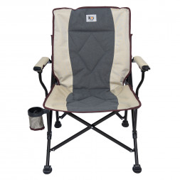 Кресло складное CONDOR с подлокотниками с наклонной спинкой р. 53*66*44 см, цвет светло/темно-серый