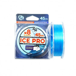 Шнур плетёный Zander Master ICE PRO  0.20 45 м 8X тёмно-голубой
