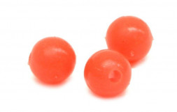 Бусина фидерная Namazu Soft Beads, PVC, овальная, d-3,7 мм, L-5,2 мм, цв. фц. оранж. 20 шт.