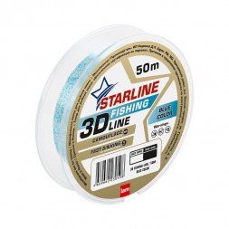 Леска IAM Starline 3D Fishing Line 50m, диаметр 0,20 мм Голубой