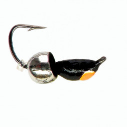 Мормышка вольфрамовая Рефлекс-М 2,5 Кунжут Черн, Красный Глаз + Шар Серебро 3мм 0,3гр 1шт.