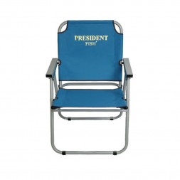 Кресло-шезлонг President Fish пляжное голубое арт.6408 015