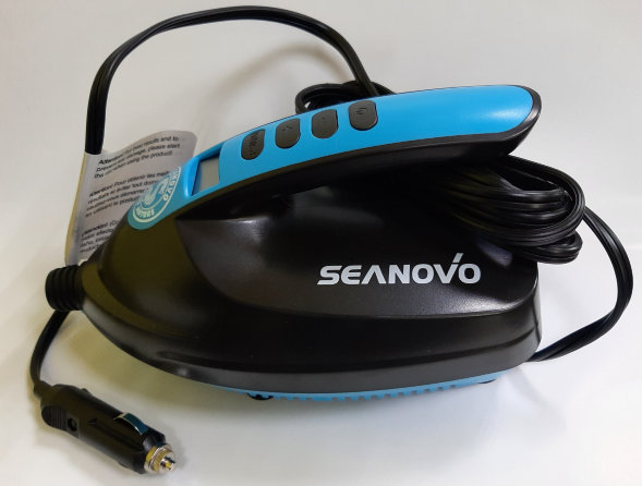 Насос электрический одноступенчатый HT-777 Seanovo для лодок ПВХ, сабов, матрасов, палаток 0,34-1,1 атм 12B