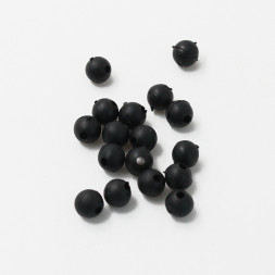 Бусина фидерная Namazu Soft Beads, PVC, d-8 мм, круглая, цв. черный 20 шт.