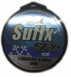 Леска Sufix SFX Ice прозрачная 100м*0,12мм