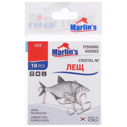 Крючок Marlin&#039;s Лещ Cristal NI №14 10шт M11231NI-14