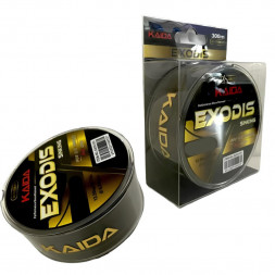 EX01-0,370  Леска EXODIS Kaida 1000м, трехцветная темнокоричневый,оливковозеленый, песочный 16,38кг