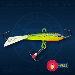 Балансир рыболовный для зимней рыбалки Sprut Tanpo №7 18г 65мм LBK+тр. с ф/к