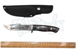 Нож FB-967B сталь 65х13 гравировка на лезвии Медведи, нескладной
